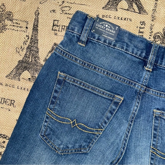 Lucky Brand NWT! Boy'S Blue Wash Adjustable Waist Classic Straight Jeans Size 8 - Picture 13 of 14